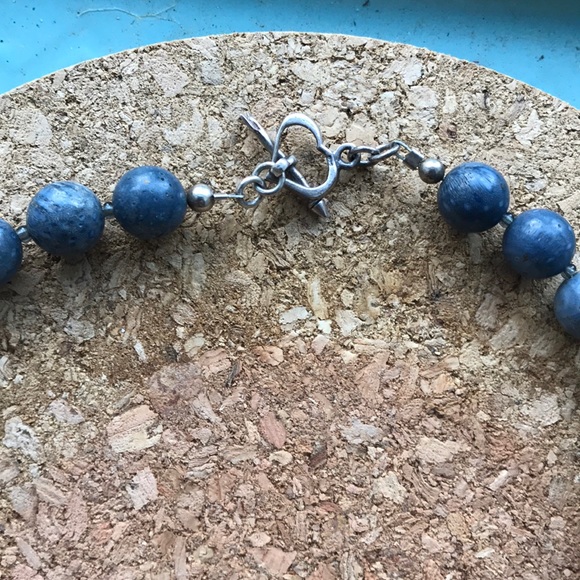 Lovely Blue Lapis Lazuli Stone & Sterling Necklace - Picture 2 of 4